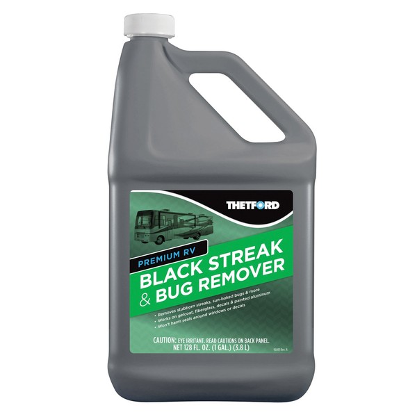 THETFORD Premium RV Black Streak and Bug Remover - Black Streak Cleaner for RVs/Boats/Cars/Trucks/Vans/Motorcycles - 1 Gallon 32511