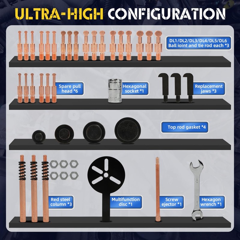 Bearing Puller No Damage to Bearing Puller Kit 36-in-1 Wheel