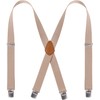 Happyshoppingtime Suspenders, Men's, Women's, X-Shaped, 1.4 inches (35 mm) Wide,