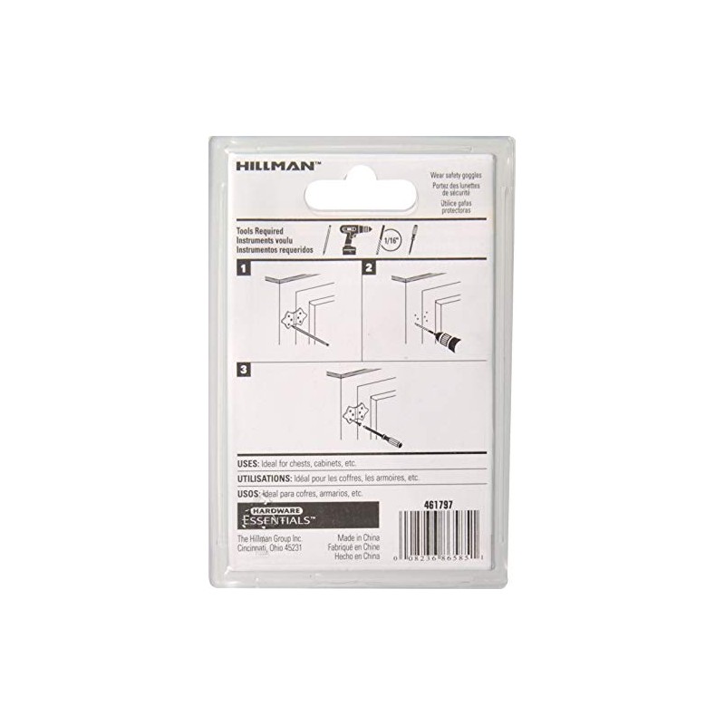 The Hillman Group 851591 1-11/16 x 3-1/16-Inch Solid Brass Decorative