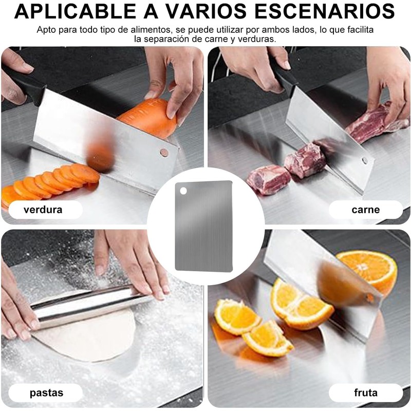 Titanium Cutting Board, Tabla de Cortar de Acero Inoxidable