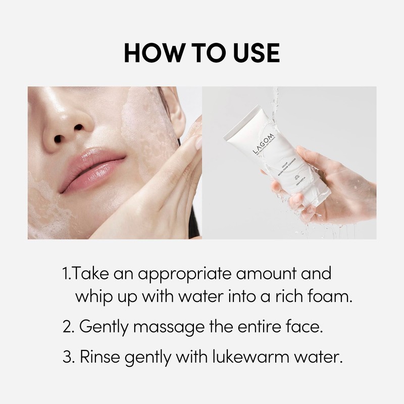 LAGOM Cellup Micro Foam Cleanser, Hydrating Deep Cleansing Face Wash,