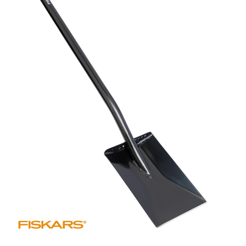 Fiskars 46" Spade Garden Shovel, Steel Flat Spade with Ergonomic