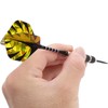 Darts Kit 12 Dart Tail Flights Shafts Black Nickel Copper