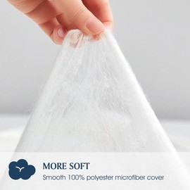 Blue Ridge Home Fashions Comforter Breathable Microfiber Duvet Insert, Summer Cooling Winter Warm Reversible Down Alternative Quilt Comforter for All Season, King, White