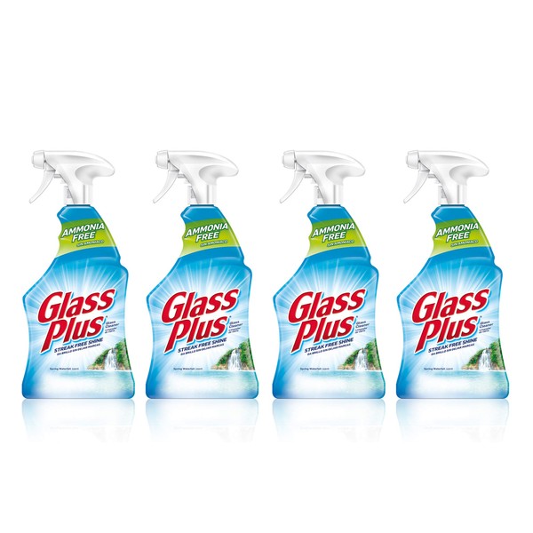 Glass Plus Glass Cleaner, Multi-Surface Glass Cleaner 32 oz (Packaging May Vary) (Pack of 4)