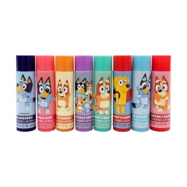 Bluey Tear and Share Lip Balms,  8 packs, Multiple Flavors, Age 3+