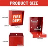 TRUCFUSION Fire Department Box With Lock Hole Red Heavy Duty