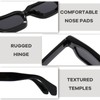 Retro Rim Thick Rectangular Sunglasses Men Women Square Transparent Lens