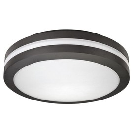 Lithonia Lighting Cast OLCFM 15 DDB Ceiling Flush Mount Outdoor LED Decorative Light Fixture for Porch, Patio, Garage, Sidewalk, and Walkway Black Bronze, Pack of 1