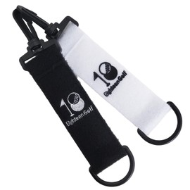 Golf Glove Holder Eighteen Golf Hanger Keychain Double-Sided Magic Tape Anti-Fall Golf Accessory Glove Drying Caddie Bag Men's Women's Sold Individually (Black)