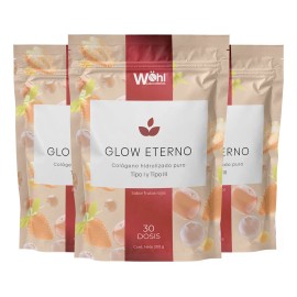 Pack 3 Glow Eterno Colágeno Hidrolizado Frutos Rojos Laboratorios Wöhl