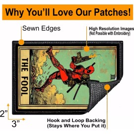 Deadpool The Fool Tarot Card Morale Patch Tactical Military Army Patch