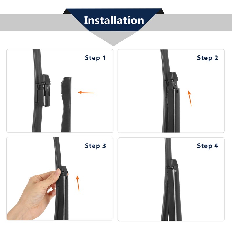 X AUTOHAUX Rear Windshield Wiper Blade Arm Set 11inch 285mm