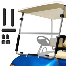 RIZINKART Golf Cart Windshield for Yamaha G22,Customize 5MM Thicken Windshield Replacement Fits 2003-2006 Yamaha G22 Gas and Electric Models - Impact Resistant | UV-Protect Foldable Windshield