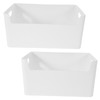 KOMBIUDA 2pcs Plastic Storage Baskets Lid Small Baskets for Kitchen