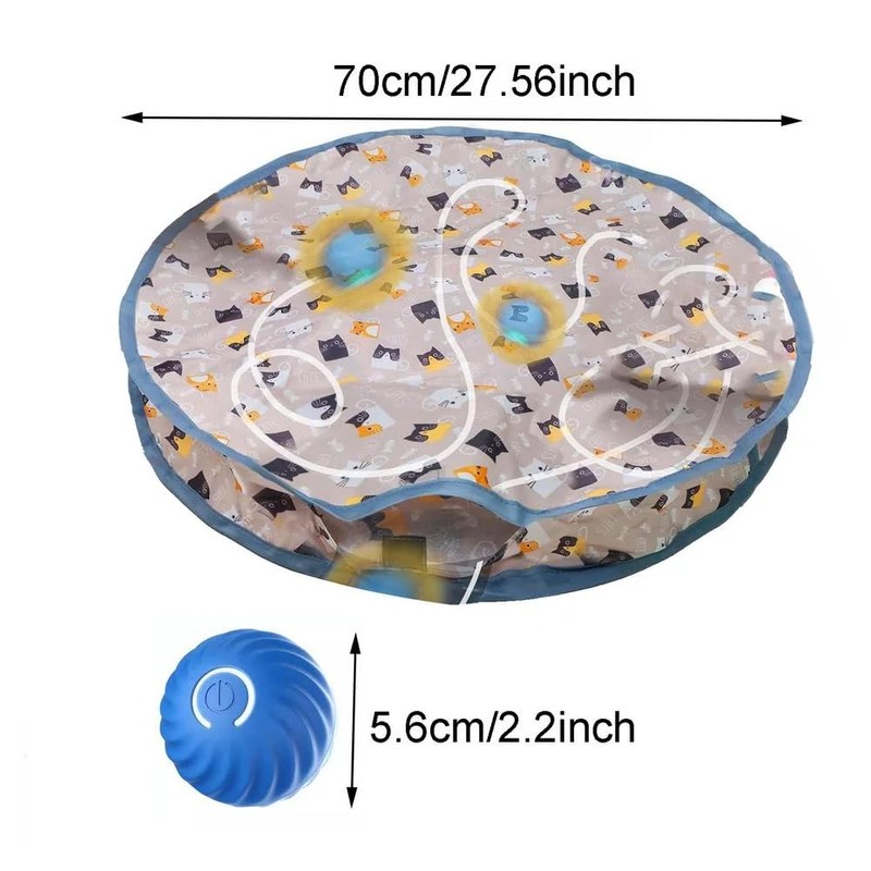 WPOYM Interactive Cat Toys Ball Fast Rolling in Pouch, Motion