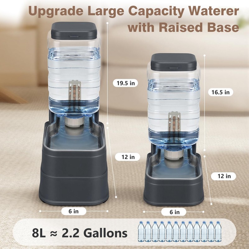 2.2 Gallon Pet Automatic Dog Water Dispenser Cat Gravity Waterer