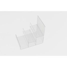 Acrylic Wallet Display Stand Holder Acrylic Jewelry Display Riser Shelf Showcase Fixtures (3-Tier)