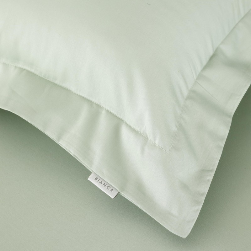 Bianca 400Tc Cotton Sateen Oxford Pillowcase Pair Green