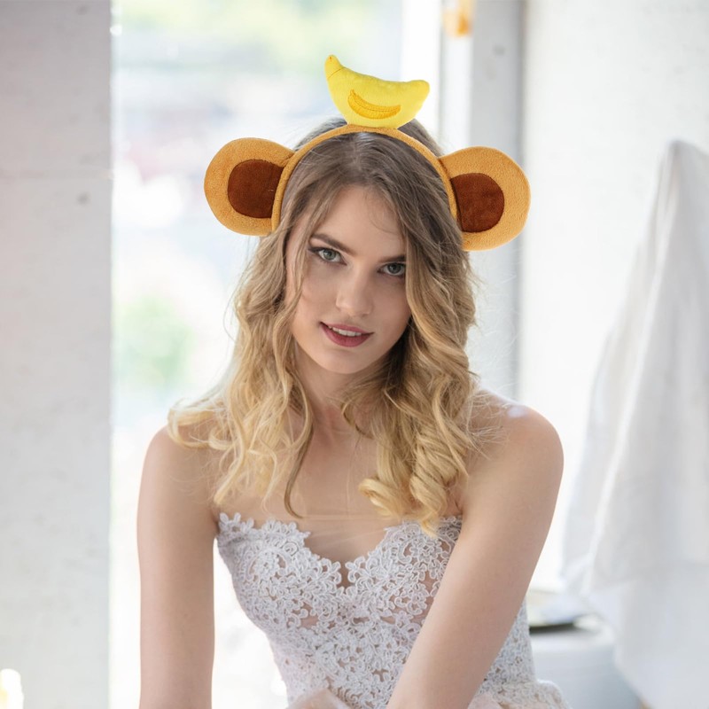 Lurrose Press Hair Accessories Cosplay Monkey Headband Cosplay Hair Accessory