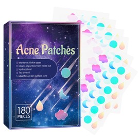 Hydrocolloid Pimple Patches with Tea Tree Oil, Spot Patch for Acne & Blemishes, Invisible Acne Stickers for Face, Acne Scar Patches, Cleans Pores & Fights Surface Pimples, Non-Drying & Safe
