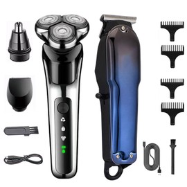 HPLRZXI Electric Shaver for Men Electric Razor and Hair Clipper Trimmer for Men Rechargeable Shavers with Nose Trimmer Sideburns.