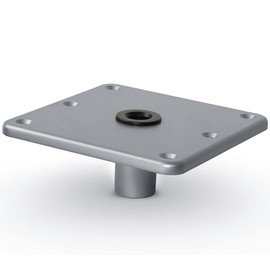 MATINA Boat Seat Base, 7" x 7" Aluminum Boat Seat Pedestals and Bases with 3/4" Pin Post Socket, Heavy Duty Boat Pedestal Base, Boat Seat Mount Plate for Install Boat Seats, 1 Pack