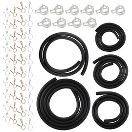Carbhub 3 feet 1/8" 3/16" 0.22" 1/4" 5/16" ID Fuel Line Gas Tube Hose for Kawasaki EZGO Snowmobile Lawn Mowers Tractors Bike Scooter ATV Golf Cart Motorcycle/50 Clamps