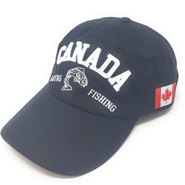 For the Love of Canada Going Fishing Baseball Cap Black 1 Count