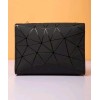 Hesstian Mini Twist Lock Geometric Pattern Flap Square Bag.