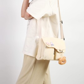 Phaoullzon Kawaii Crossbody Bag Cute Messenger Bags Canvas Shoulder Purse Gifts for Teens