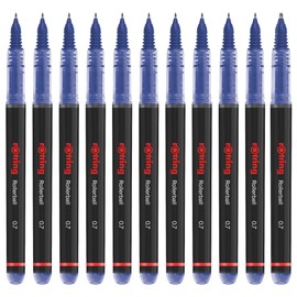 rOtring Rollerball Pen | Fine Point (0.7 mm) for Clear Writing | Blue Ink | 12 Count