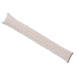 Casatessile Draught Excluder 110 cm Long. Padded and Removable Cover Riccio Cotton Draught Excluder - Bianco