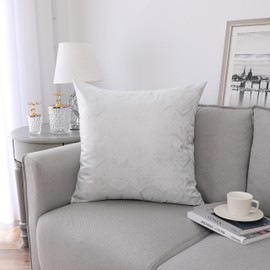 Majestic Giftware 4 Pack Jacquard Decorative Throw Pillow Cover (PC1229L-4PK) | Rose Gold Soft & Washable Cushion Covers with Zipper for Sofa, Bedroom (22"x22") Inserts Not Included