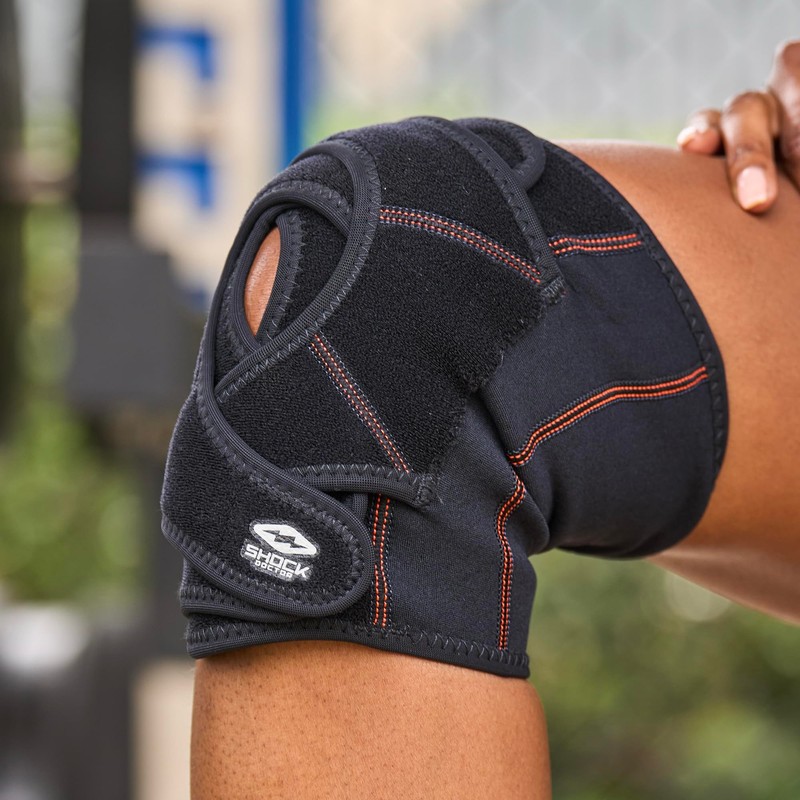 Shock Doctor Knee Brace Wrap, Knee Support Stabilizes Patella, Provides