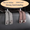 Car Seat Headrest Hooks – Premium Microfiber Leather and Alloy