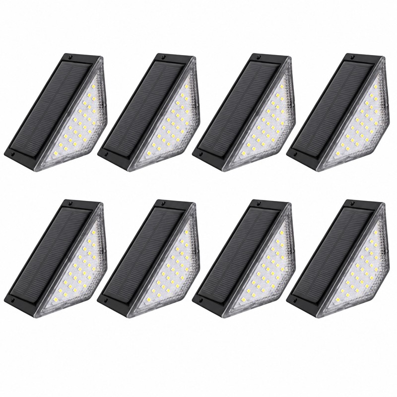 8-Pack Solar LED Step Lights, Waterproof Outdoor Stair & Deck