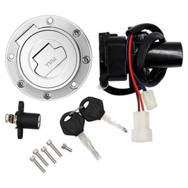 Road Passion Motorcycle Ignition Switch Key Gas Fuel Tank Cap Lock Key Set Replacement for Yamaha XJ6 2009-2015/ FZ6R 2009-2014/ YZF-R6 2003-2005/ YZF-R1 2002-2003/ FJR1300 2004-2010