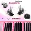 MOTIBACK Falsche Wimpern (5–18 mm) Schwarze Bürste – 352 Stück