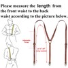 EURYNOME Leather Suspenders for Men Crocodile Skin Pattern Men's Leather