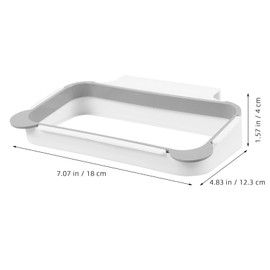 Ipetboom Handheld Garbage Bag Holder - Over The Cabinet Trash Bag Dispenser for Kitchen Organization Space-Saving Plastic Holder, Grey
