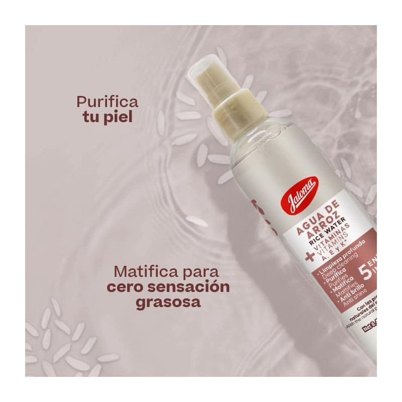 Jaloma Agua de Arroz, Reduce Impurezas de la Piel, 250ml
