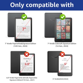 Tiorecime 3 Pack Screen Protector for 7" Kindle Paperwhite 12th Generation 2024 and Kindle Colorsoft Signature Edition, Anti-Glare Matte PET Full-Coverage Protective Film