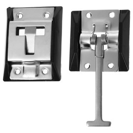 T-Style Entry Door Catches: Stainless Steel RV Door Holder Catch Latch - Heavy Duty Exterior Door Hold Hook and Keeper Hardware for RV Motorhome Campers Trailer Travel Baggage