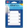 Avery Margin Ultra Tabs, 2.5" x 1", 2-Side Writable, White,