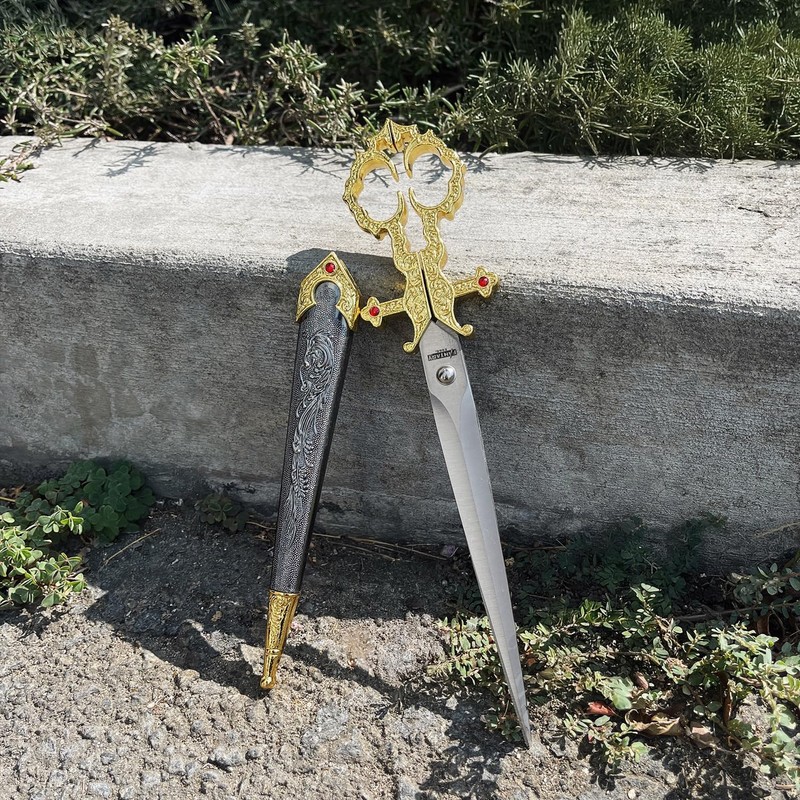 10 1/4" Renaissance, Medieval Bodice Scissor Dirk Dagger Knife. for