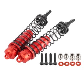 2Pcs Rear Shock Damper Remote for 1/10 ARRMA Aluminum Alloy Control Car AccessoriesRed