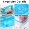 WETRBWEH Snack Box Container with Insulated Cooler Bag, Divided Serving