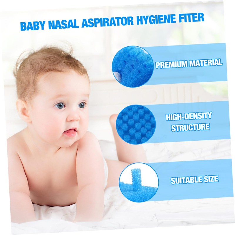 Kisangel 400pcs Nasal Hygiene Filters for Air- Sponge Nose Cleaning